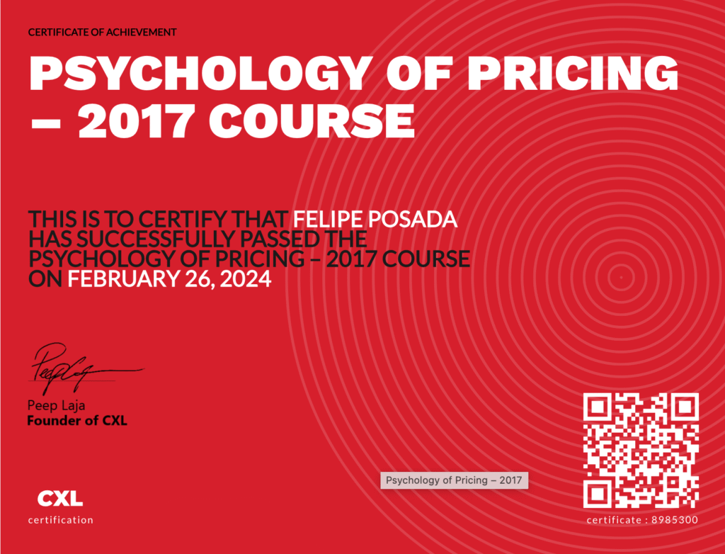 Psychology of Pricing.