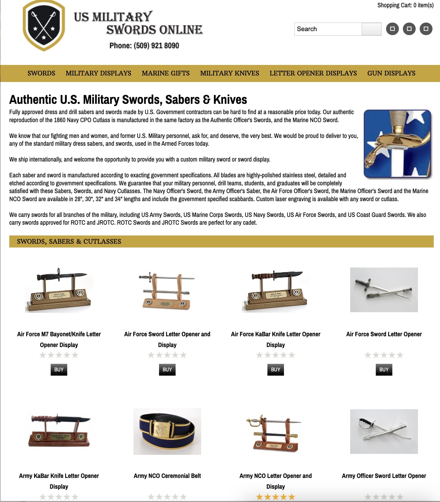 US Military Swords Online